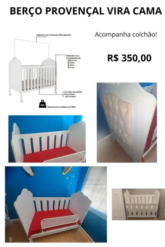 Berço branco unisex