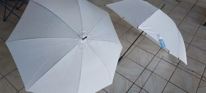Guarda-chuva branco 1,25 de diâmetro