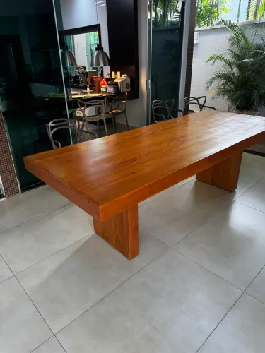 Mesa de Jantar Peroba Rosa Maciça 2,30 x 1,00 m - 8 Lugares