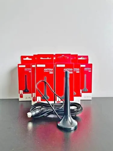 Poucas Unidades Antena Digital Interna Cabo 3 Metros Nova