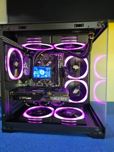 Pc Gamer Ryzen 5, RTX 3060 Ti, 32GB DDR4, NVME 500GB, Water Cooler, Fonte Full Modular