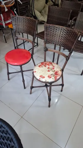 Par de Cadeiras para Mesa Ferro e Junco