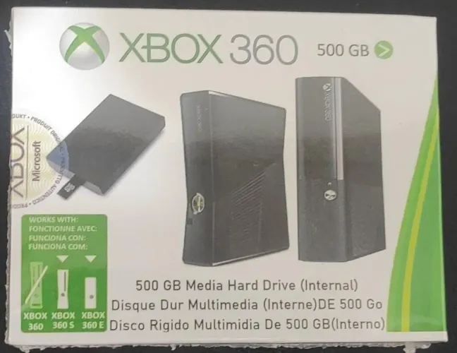 HD 500GB Xbox 360 Original Microsoft - Novo e Lacrado (Slim / E)