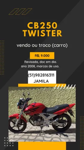 Honda CBX 250 Twister toda original.