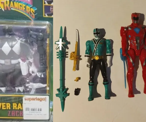 Power Rangers - Vermelho Filme 2017 | Preto Flip Head/Vira Cabeça | Verde Samurai