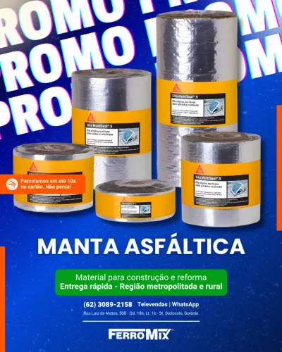 Manta Asfáltica - Sika® MultiSeal S | Vedação de Telhas / Calhas / Rufos - Parcelado 10x