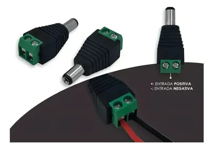 Conector P4 FEMEA 100 UNIDADES  Femea Camera Cftv Fonte Co10