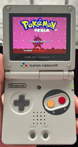 Nintendo Game boy Advance sp kit tela ips + Carcaça Super Famicom e 3 jogos