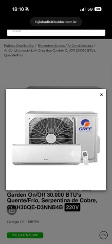 Ar Condicionado Gree Split 30.000 Btus