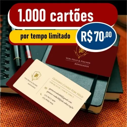 Cartão de Visita - Promoção - R$ 70 (O Milheiro) - Frente/Verso Colorido