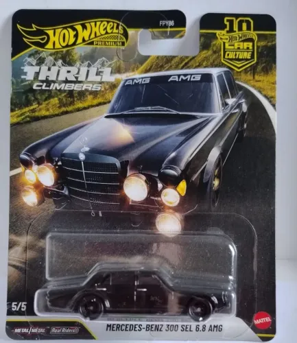 HOT WHEELS MERCEDES BENZ 300 SEL PREMIUM PNEUS DE BORRACHA MINI EM METAL 1:64