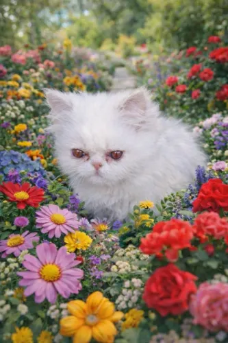 Gato persa um amarelo 800,00, um branco 1200,00 e uma fêmea 1800,00 