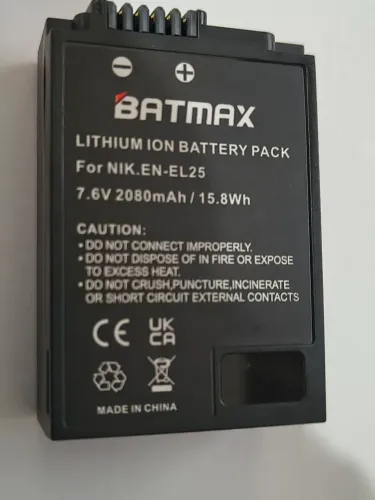 Bateria En-El25 Batmax 2080 Mah El25 Para Câmeras Nikon Z50 ZFC Z30 Z50Ii