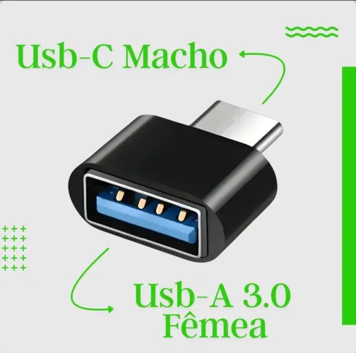 Adaptador Tipo C Para Usb Conector Otg Usb C Femea Para Usb 3.0 Macho Usbc X Usb-a 
