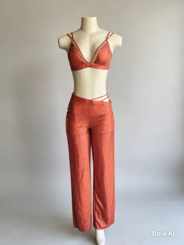 conjunto vermelho com brilho