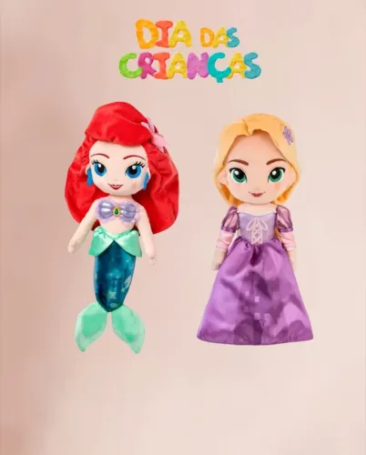 Pelúcias Disney Princesas Originais 28cm (Unidade ou Kit)
