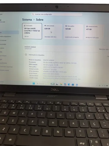 Notebook Dell 3420 core I7 11. Gen. 8GB SSD 512