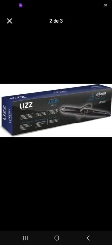 LACRADO Lizz Professional Modelador De Cabelo Luxury 33 Mm Preto Bivolt
