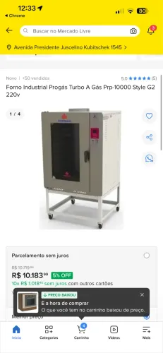 Forno Industrial Progás Turbo Style