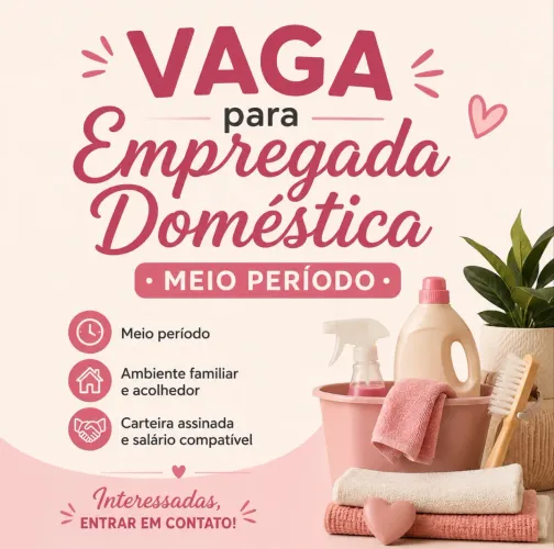 Empregada doméstica - meio período 