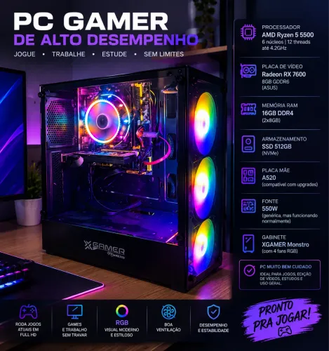 VENDO PC GAMER - Roda tudo