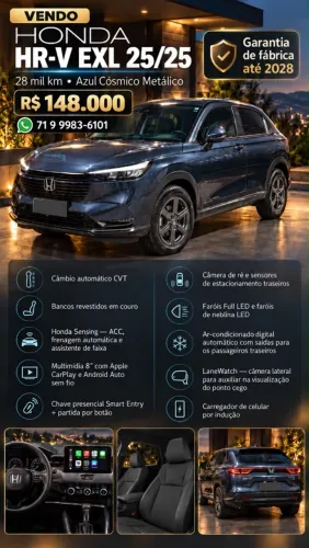 Honda HR-V EXL 1.5 Sensing 16V 5P Aut. 2025