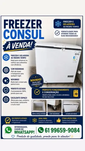 Freezer semi novo. pouco tempo de uso