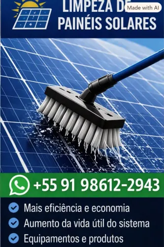 Limpeza de painel solar 