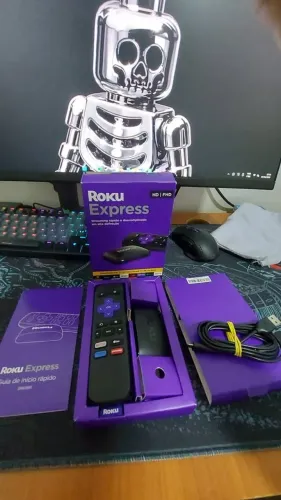 Dispositivo de streaming, Roku express full hd. Usado apenas 3 vezes 