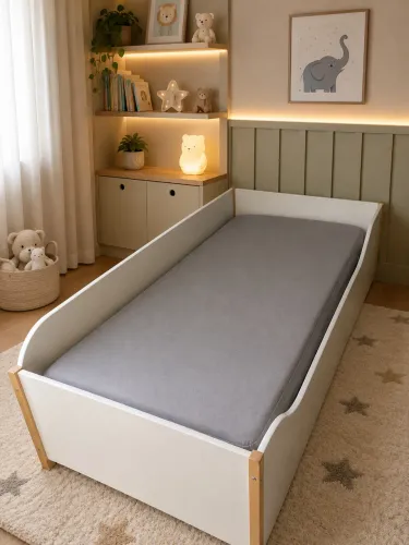 Cama Infantil Montessoriana com Colchão - Excelente Estado