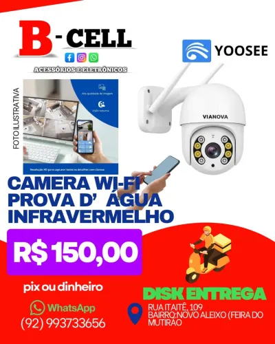 Câmera Wi-Fi infravermelho prova d?água 