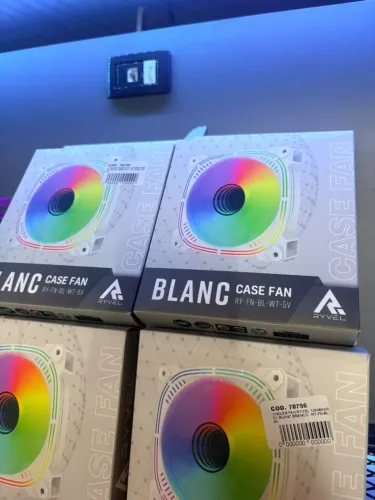 Kit 5 Cooler Fan Ryvel 120mm, ARGB 5V, Blanc, Branco