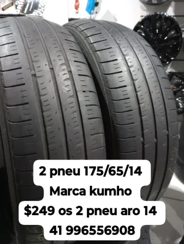 Pneus 175/65/14 marca kumho $249 os 2 pneu aro 14 roda muito ainda não é remold