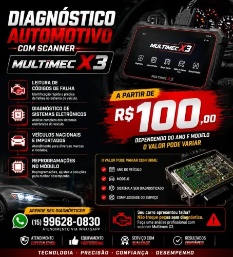 Luz de injeção acendeu ? É bom verificar com o scanner para evitar posteriores problemas