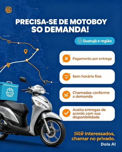 Precisa de motoboy sob demanda