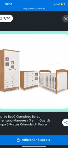 Kit quarto de Bebê em ótimo estado. 1 ano de Uso.