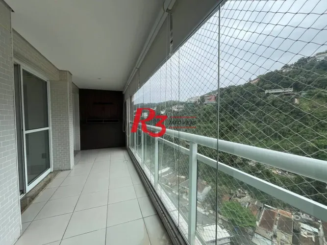 Apartamento com 3 dormitórios para alugar, 98 m² por R$ 6.800,00/mês - Marapé - Santos/SP