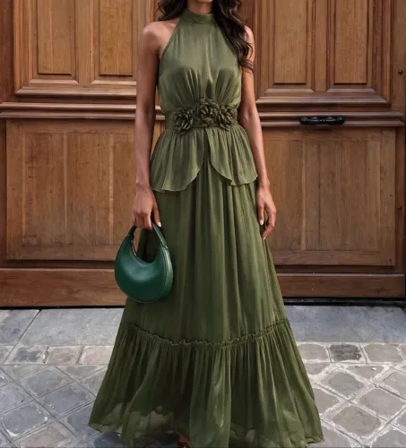 Vestido de festa verde