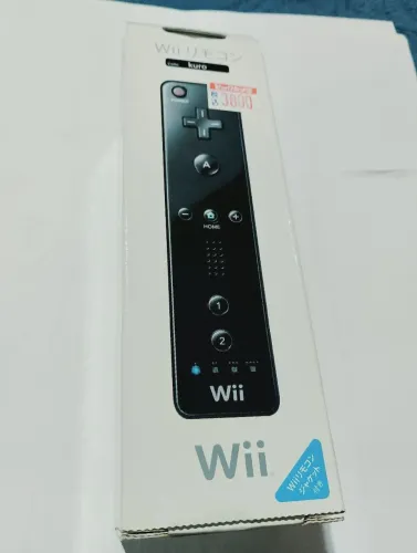 Wii remote preto semi novo original