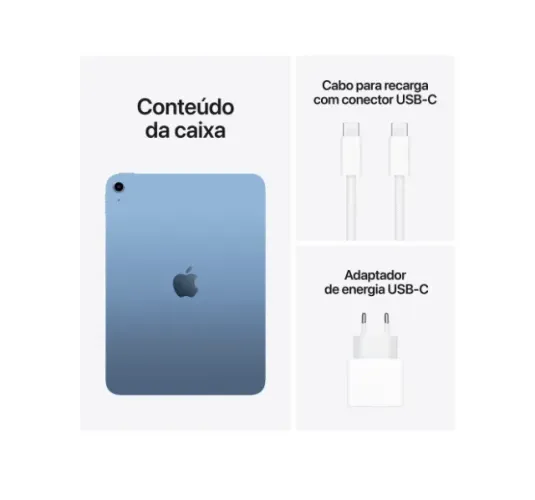 Apple iPad 11ª geração  Chip A16 Wi-Fi 128GB  Azul  Novo lacrado  1 ano de garantia Apple 
