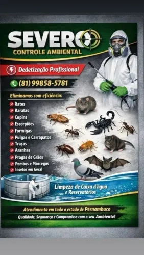 Dedetização e limpeza de caixa d'água