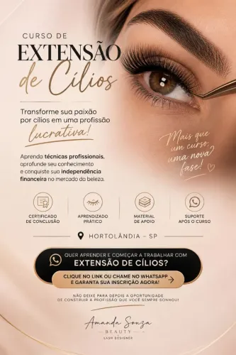 Curso extensão de cílios