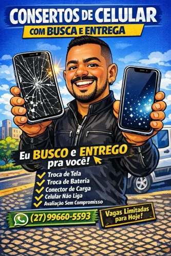 CELULAR QUEBROU? EU BUSCO E ENTREGO NO CONFORTO DA SUA CASA 
