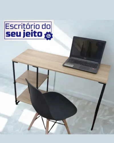 Mesa Industrial 1,1 m NOVA Multiuso para Computador Notebook Estudo Escritório Birô Game