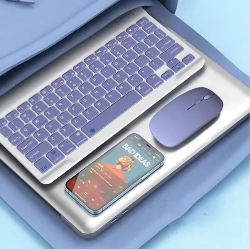 Kit mouse e teclado pequeno bluetooth