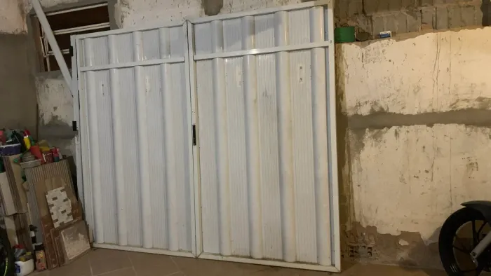 Portão de Alumínio Branco (2 folhas)