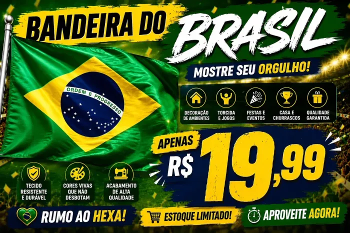 Bandeira grande seleção brasileira 