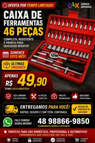 Maleta de ferramenta 46 peças