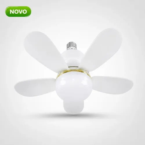 Ventilador de Teto LED 60W Retrátil com Controle Remoto Silencioso