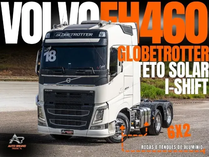 Volvo FH 460 6x2 2018 I-Shift Globetrotter Teto Alto